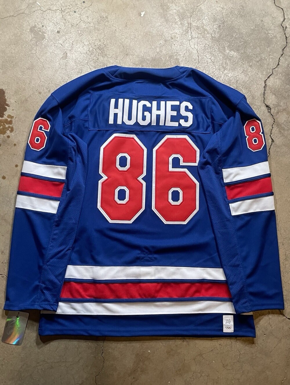 Jack Hughes 2026 Olympics Team USA Size XL Jersey Blue
